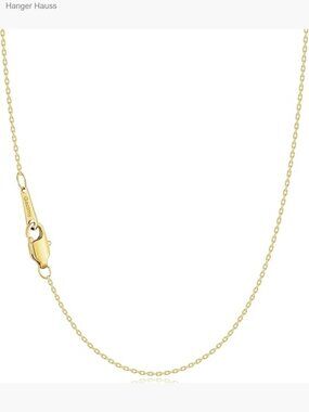 Stainless Steel Cable Chain Necklace - 14K Gold Plated Thin Dainty 16-24 Inch